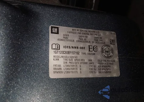 2014 GMC Sierra 2500Hd Sle z USA, uszkodzony, nr VIN 1GT120C80EF157192